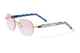 Nouvintage Dave East 2.0 2084 Gold/ Blue Paisley/ Pink Eyewear