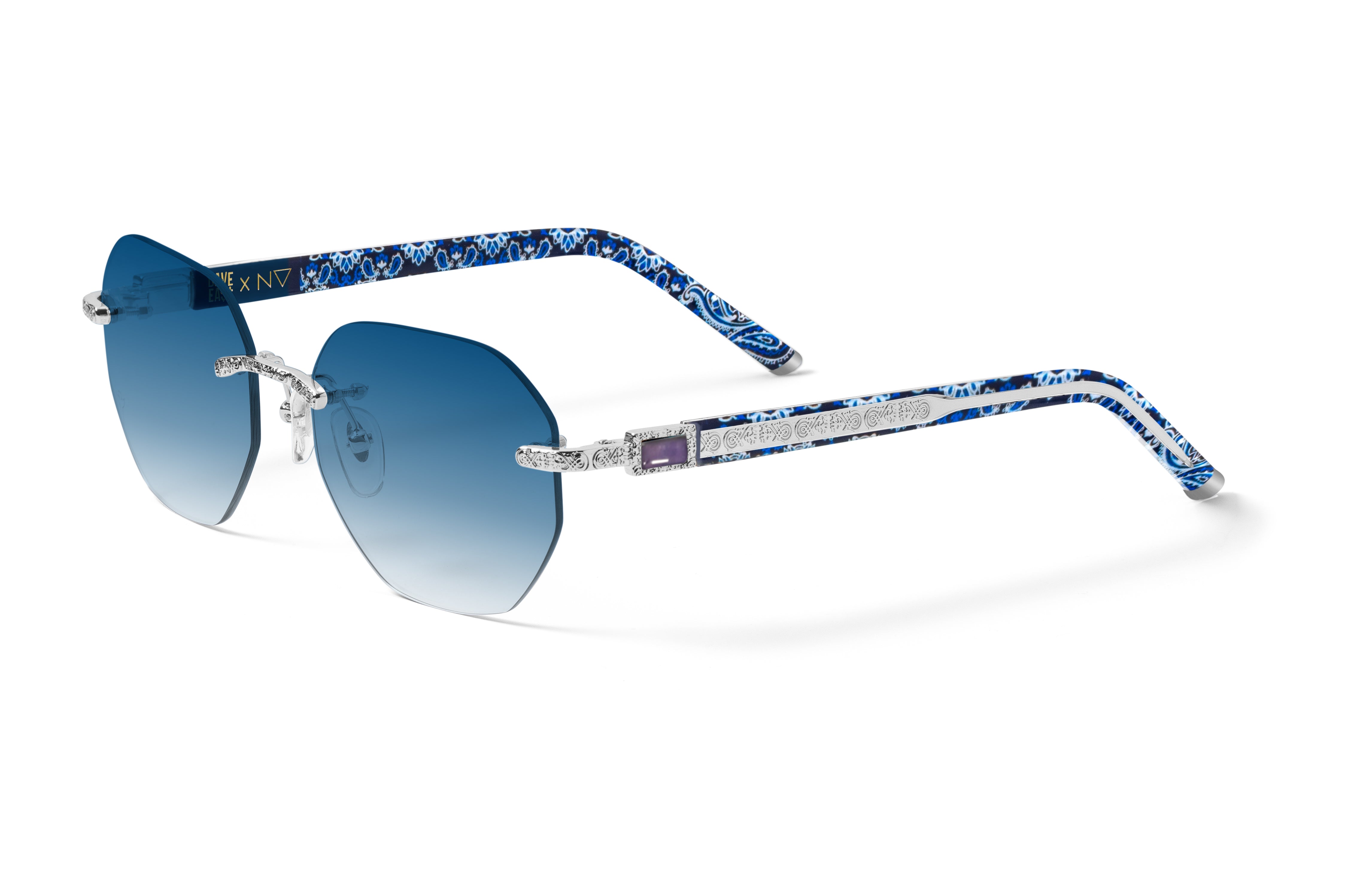 Dave East 2.0 2084 Platinum/ Blue Paisley/ Blue