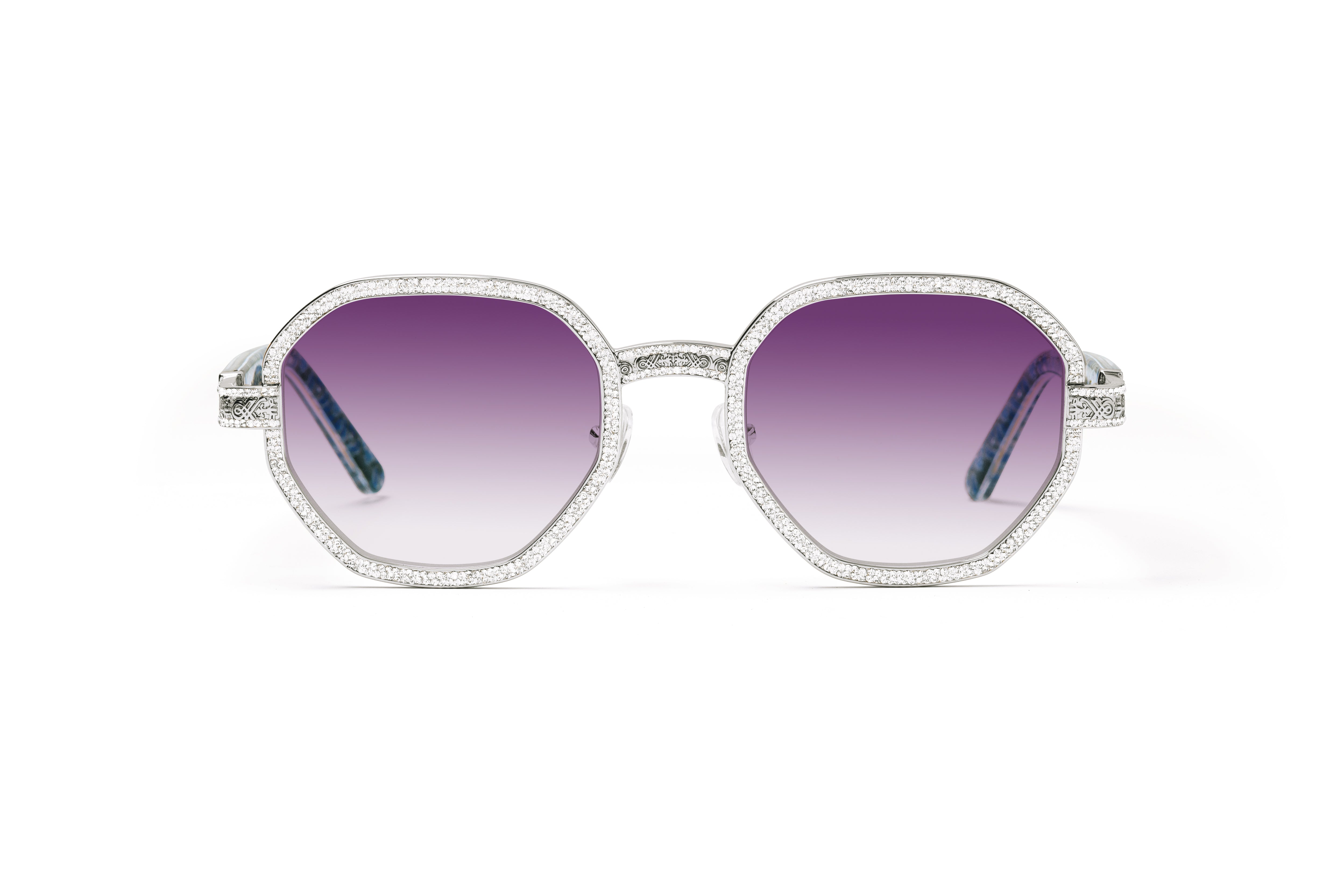 Nouvintage Aunt ViV’s (Purple Reign) & Lilac - Platinum Geometric Sunglasses
