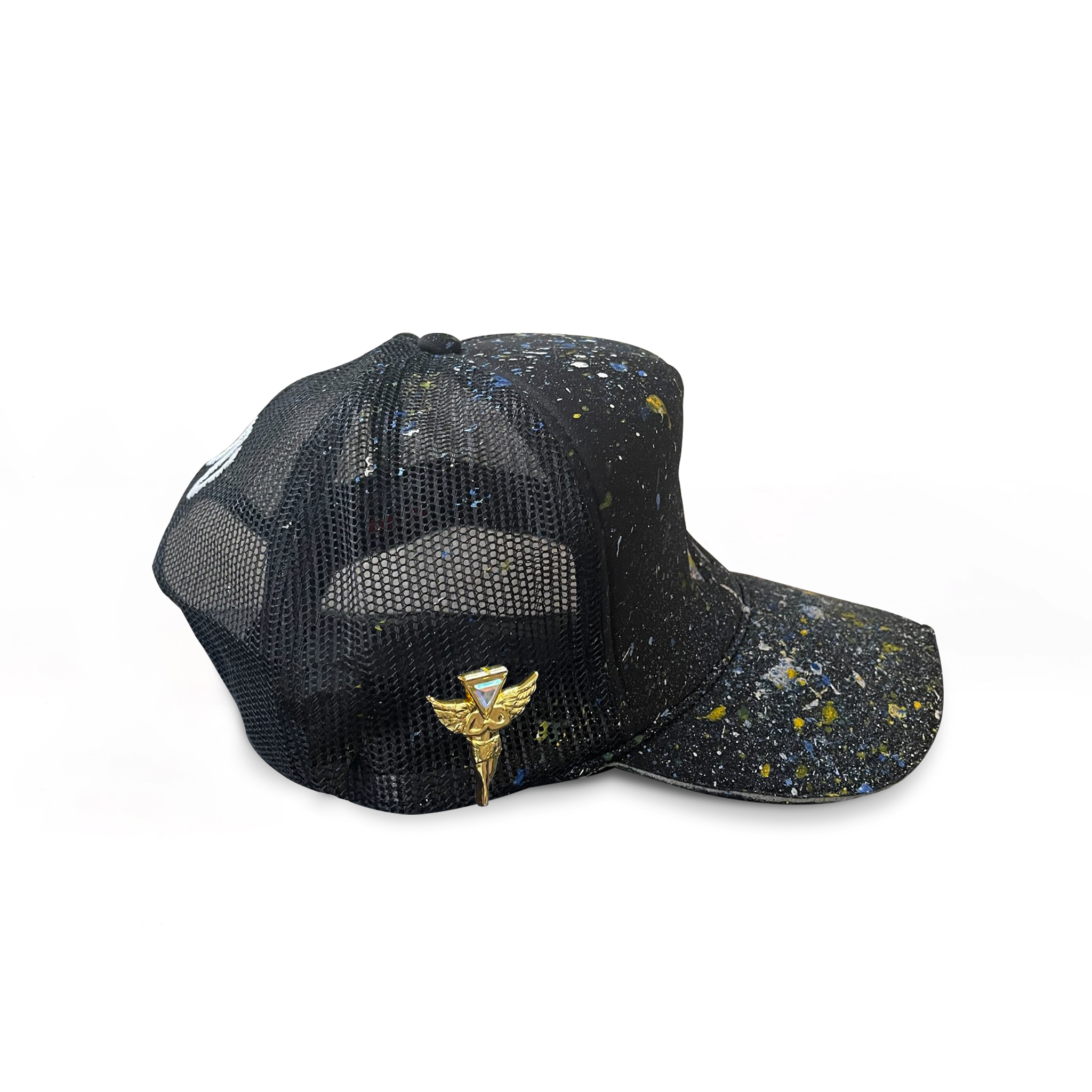 NVNY Splatter Snapback with Foreign Angel Pin