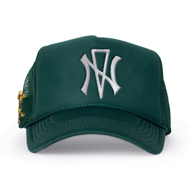 NVNY Green Snapback with Foreign Angel Pin