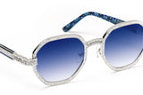 Nouvintage  Aunt Viv's Sky Sapphire Geometric Sunglasses