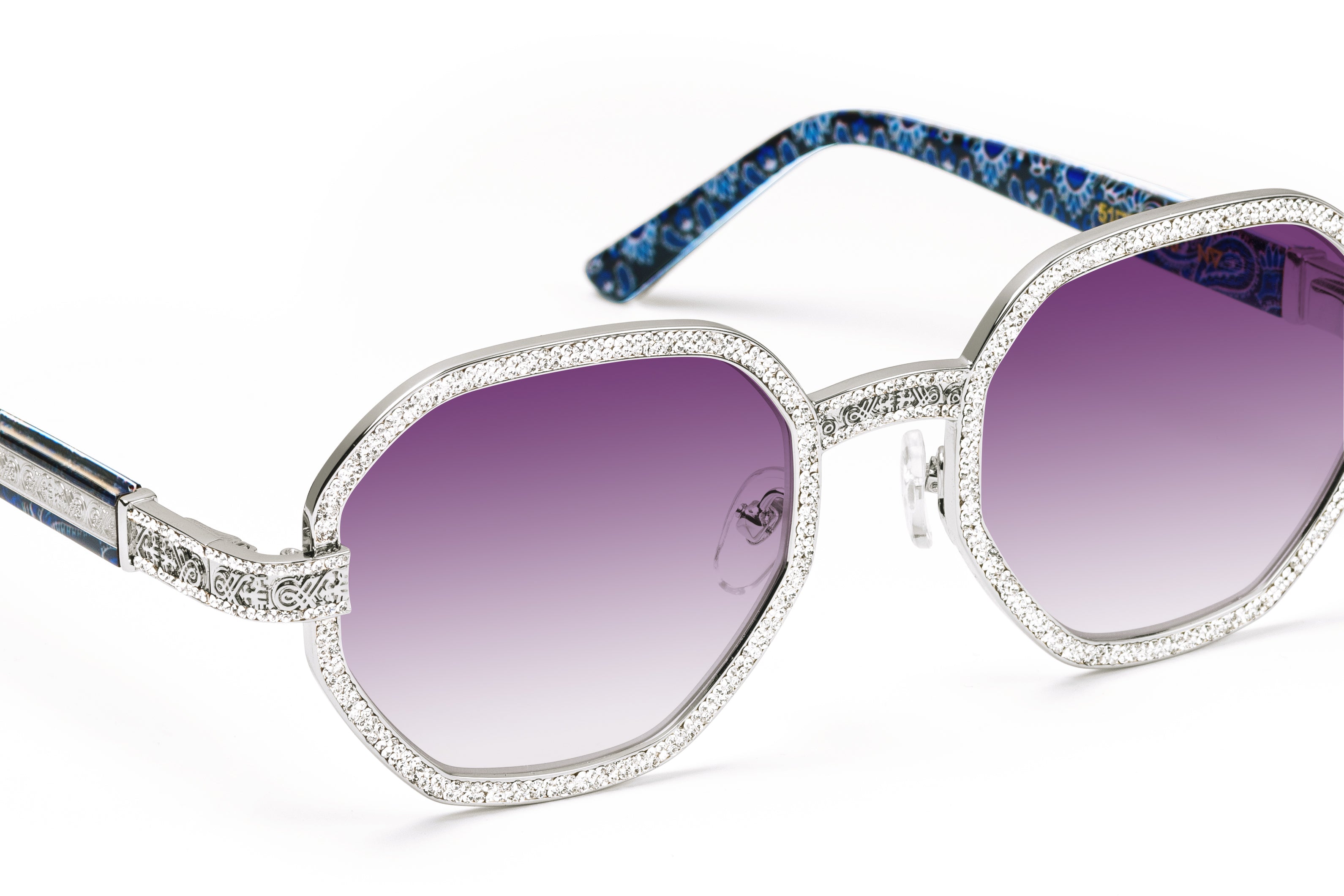 Nouvintage Aunt ViV’s (Purple Reign) & Lilac - Platinum Geometric Sunglasses