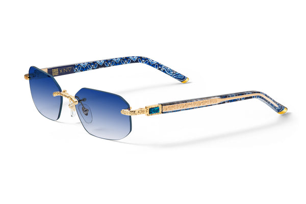 NEW Dave East 21 Gold Blue Paisley (Opal) Blue