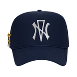 NVNY Navy Snapback with Foreign Angel Pin