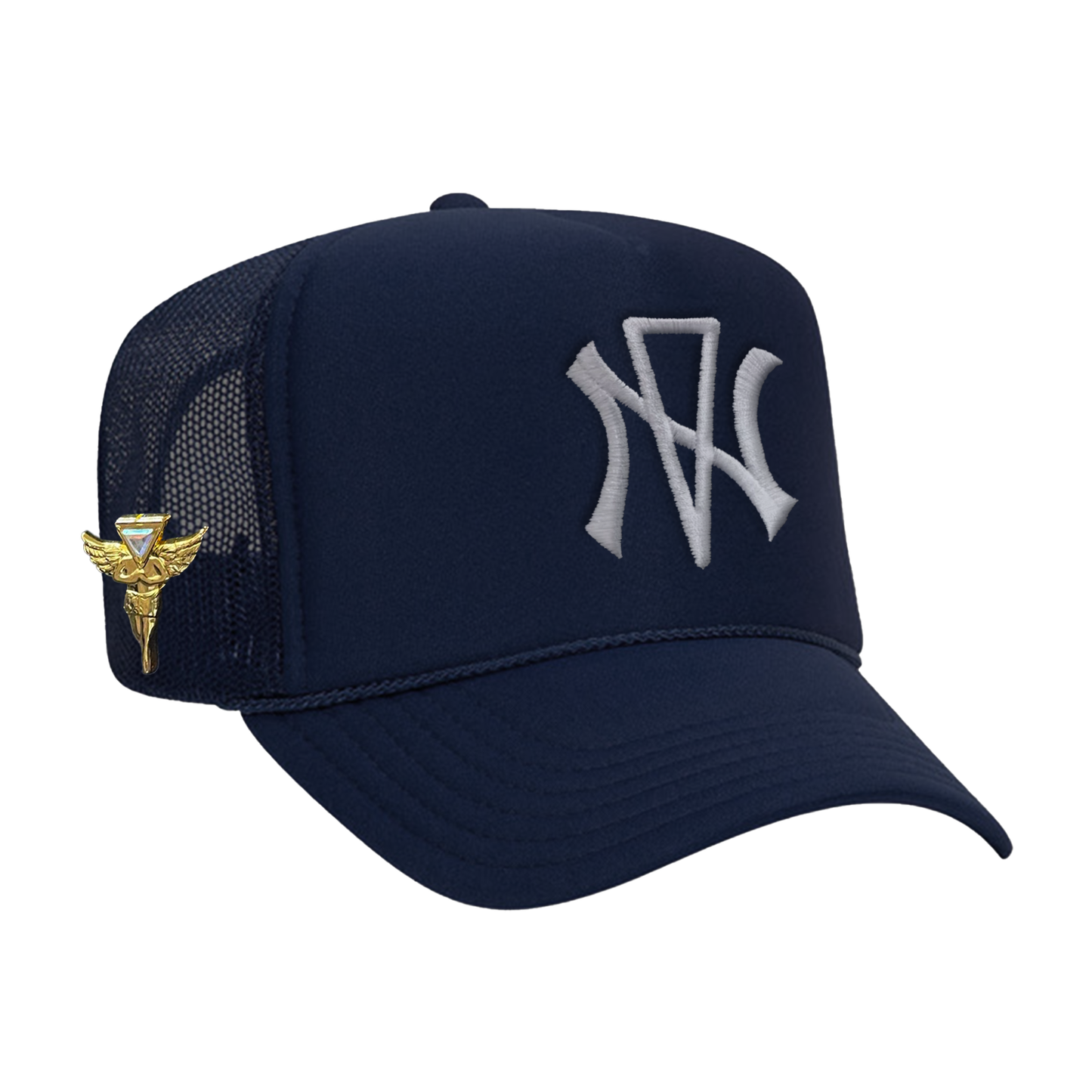 NVNY Navy Snapback with Foreign Angel Pin